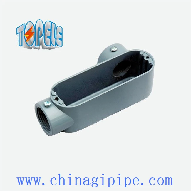 อลูมิเนียม LR ประเภท IP65 เกลียว EMT ท่อร้อยสายร่างกายแข็งพร้อมฝาครอบ