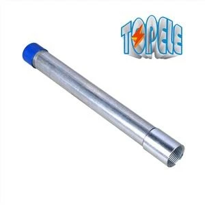 BS 4568 BS 31 ท่อร้อยสายโลหะชุบสังกะสีแบบจุ่มร้อนพร้อมปลายเกลียวและฝาปิด